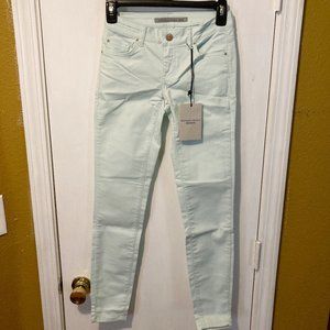 Silvian Heach women's size 25 super slim stretch BRITNEY light aqua jeans 25x29